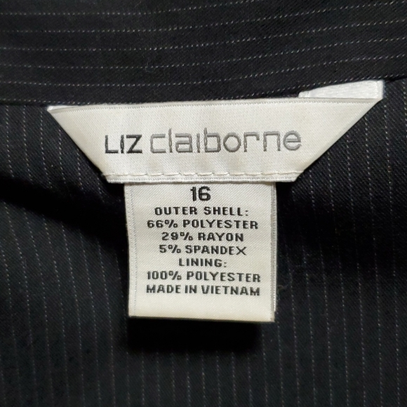 Liz Claiborne black pinstriped suit - Picture 5 of 5